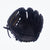 Displayed is a premium, professional-grade black infield training glove from Tater Baseball, measuring 9.5 inches. Its sleek design with golden stitching and branding stands out, tailored for serious infielders focused on developing agility and skill.